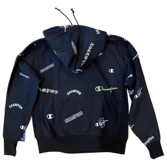 Champion Heavy Weight Black Men’s Hoodie Sweatshirt Size Medium NWT - Picture 5 of 11